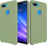 Effen kleur vloeibare siliconen dropproof beschermhoes voor Geschikt voor Xiaomi mi 8 lite (groen)