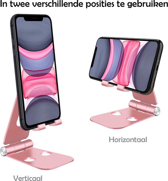 Porte téléphone portable pliable rose