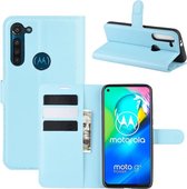 Book Case - Motorola Moto G8 Power Hoesje - Lichtblauw
