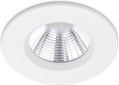 LED Spot - Inbouwspot - Trion Zagrona - 5W - Waterdicht IP65 - Dimbaar - Warm Wit 3000K - Mat Wit - Aluminium - Rond