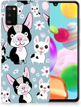 Backcase Siliconen Hoesje Geschikt voor Samsung Galaxy A41 Telefoonhoesje Hondjes