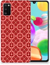 GSM Hoesje Geschikt voor Samsung Galaxy A41 Hoesje met Tekst Batik Red