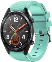 Siliconen Smartwatch bandje - Geschikt voor  Huawei Watch GT siliconen bandje - aqua - 42mm - Horlogeband / Polsband / Armband