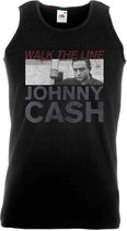 Johnny Cash Mouwloos shirt -XL- Studio Shot Zwart