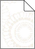Proefstaal ESTAhome behangpapier bloemen zilver en wit - 138910 - 26,5 x 21 cm