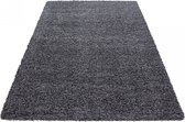 Tapijtenloods Basic Shaggy vloerkleed Grijs Hoogpolig - 100x200 CM