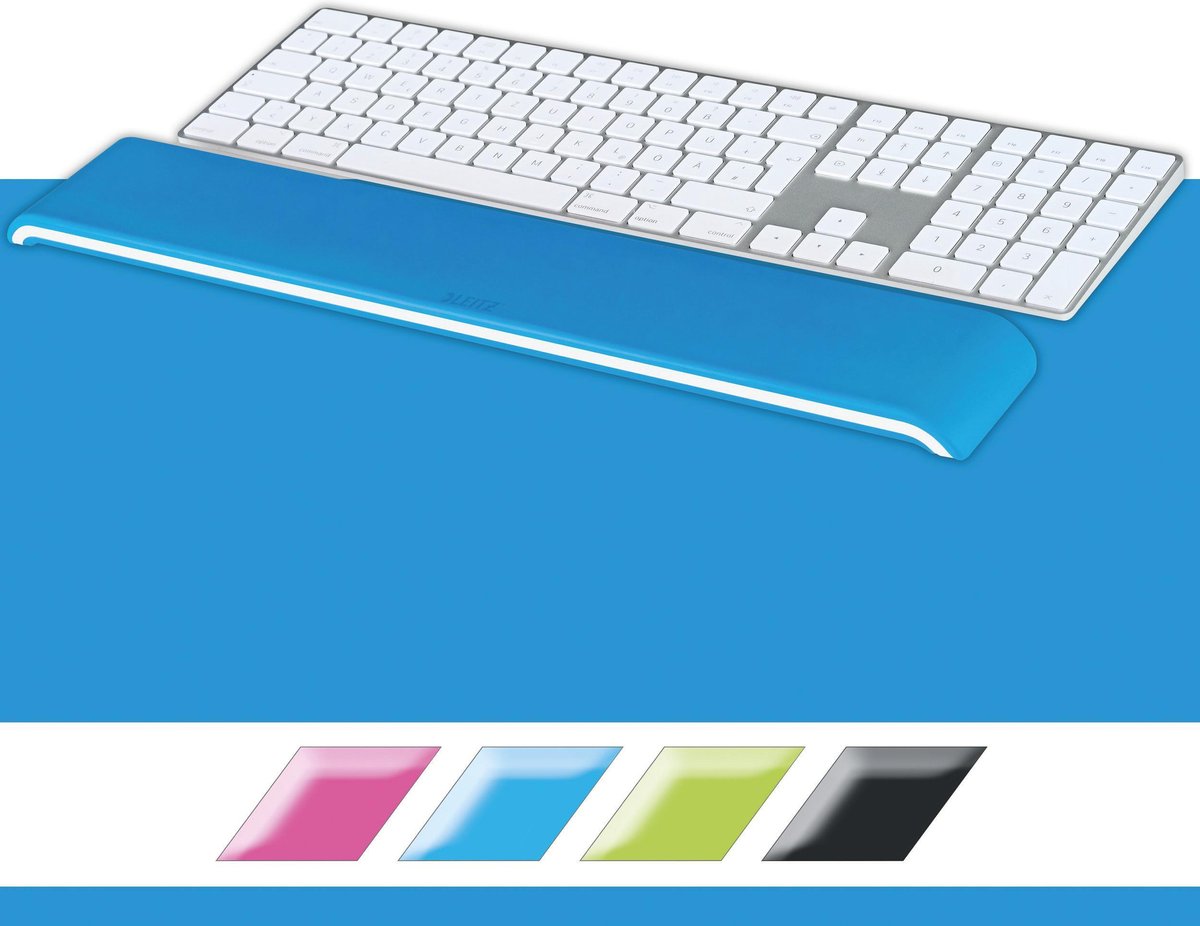 Leitz WOW Ergo Ergonomische Verstelbare Polssteun voor Toetsenbord - Blauw