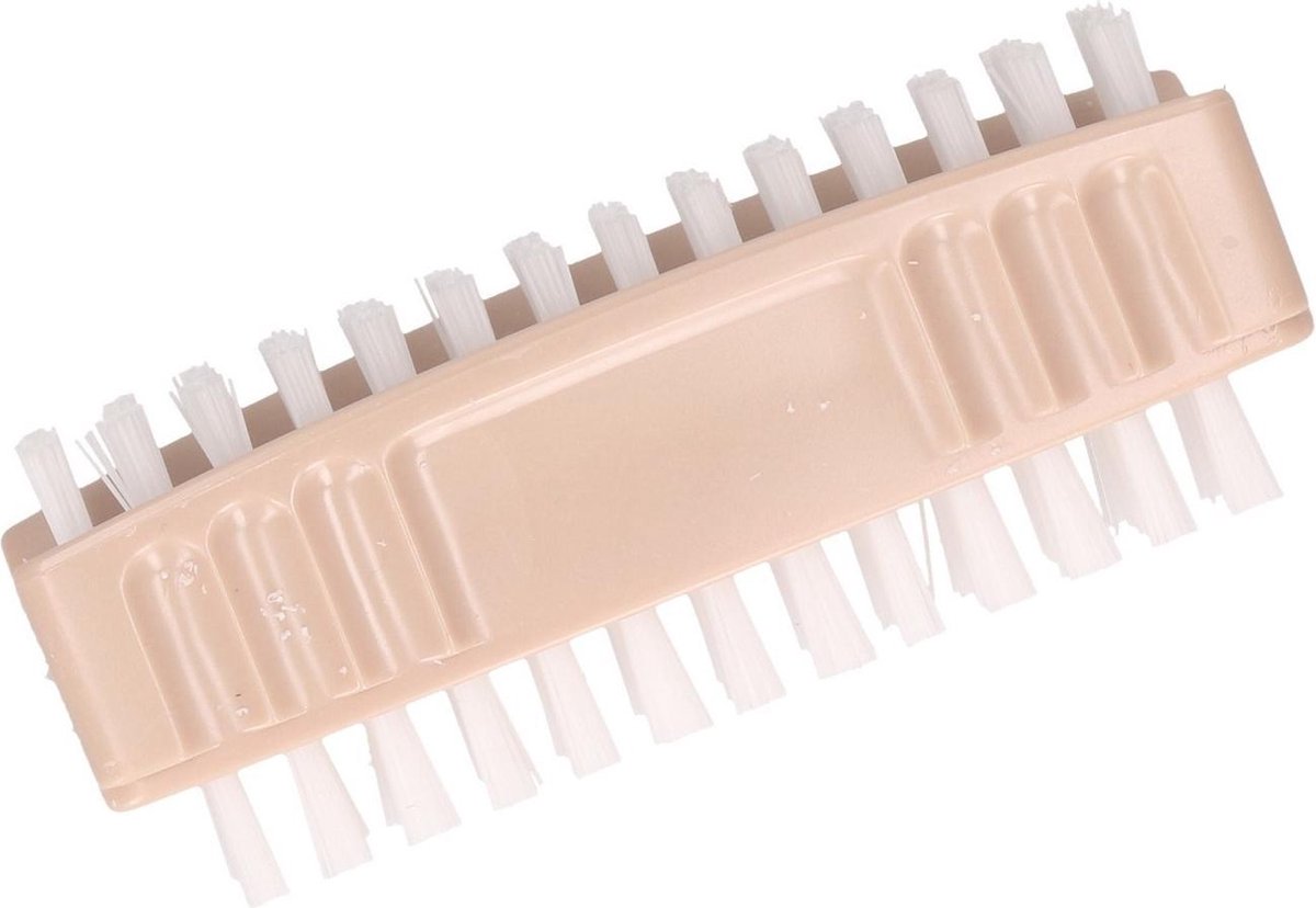 Goedkoopste Beige nagelborstel tweezijdig bezet - Persoonlijke verzorging - Kunststof / kunstvezel