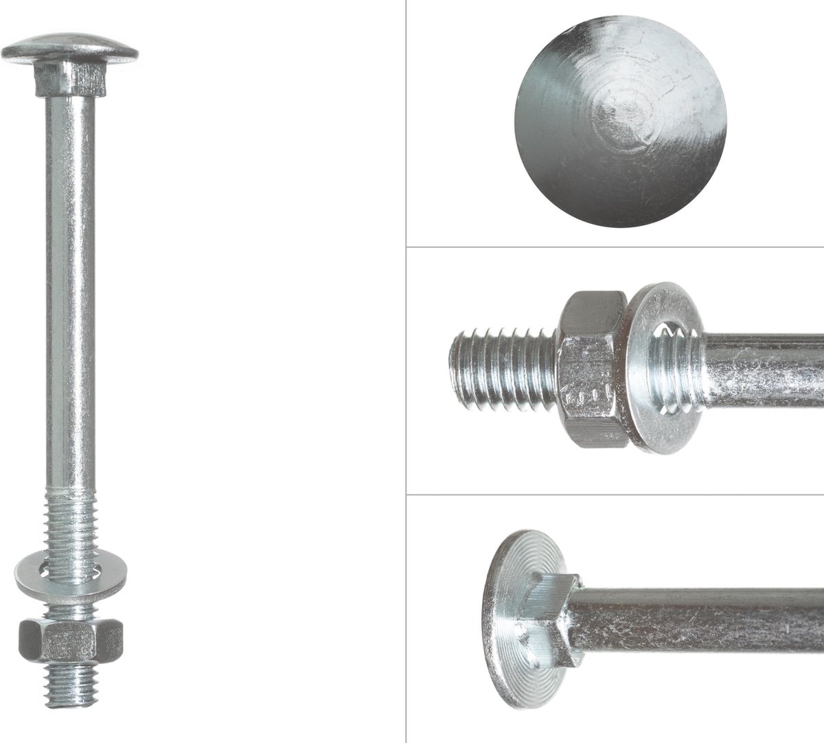 Wovar Slotbouten Verzinkt M8 x 90 mm | 100 stuks