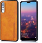 Voor Huawei P20 Pro Diaobaolee schokbestendig PU + TPU beschermhoes (geel)