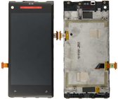 Lcd-scherm en Digitizer volledige montage met frame voor HTC 8X (rood)