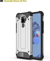 Magic Armor TPU + PC combinatie Case voor Huawei Nova 5i Pro (zilver)