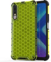 Voor Huawei Honor 9X Honeycomb schokbestendige pc + TPU beschermhoes (groen)