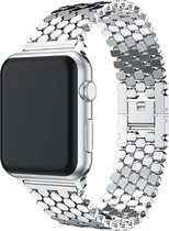 Geschikt voor Apple Watch 45MM / 44MM / 42MM Bandje RVS Armband Zilver