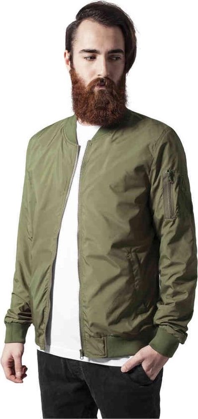 Urban Classics - Light Bomber jacket - L - Groen