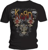 Korn Heren Tshirt -XL- Skulldelis Zwart