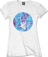 5 Seconds Of Summer Dames Tshirt -M- Tie-Dye Scribble Logo Wit