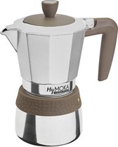 Pedrini MyMoka induction, percolator voor heerlijke italiaanse koffie, 3 kops - moka, koffieapparaat, koffiemaker