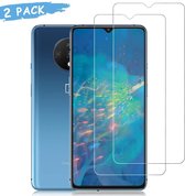 Hoesje Geschikt voor: OnePlus 7T Screen Protector [2-Pack] Tempered Glas Screenprotector