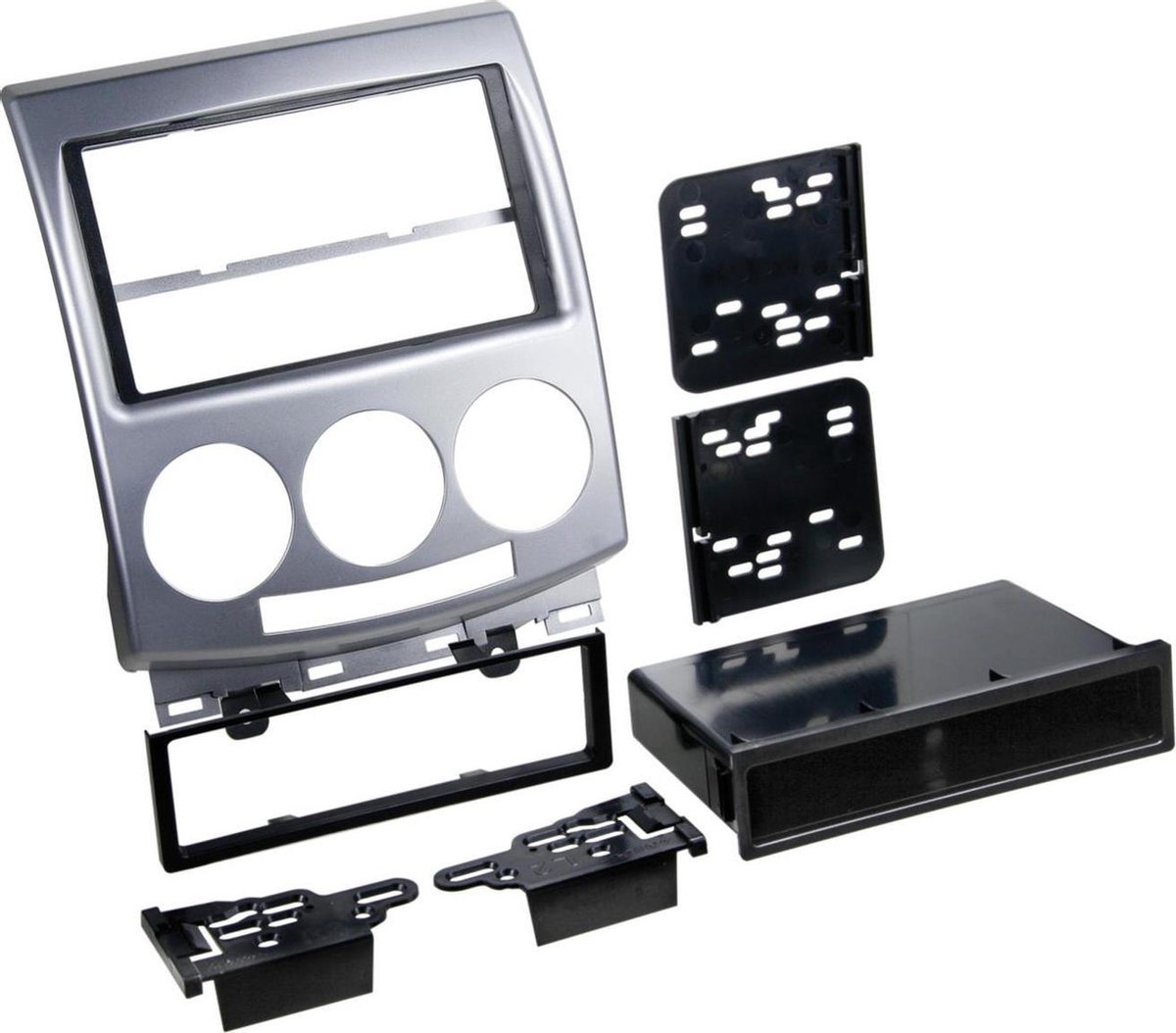 2-DIN Paneel geschikt voor Mazda 5 2005-2010 - Kleur: zilver