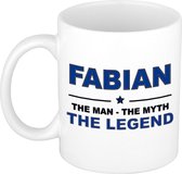 Fabian The man, The myth the legend cadeau koffie mok / thee beker 300 ml
