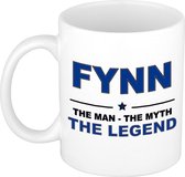 Fynn The man, The myth the legend cadeau koffie mok / thee beker 300 ml