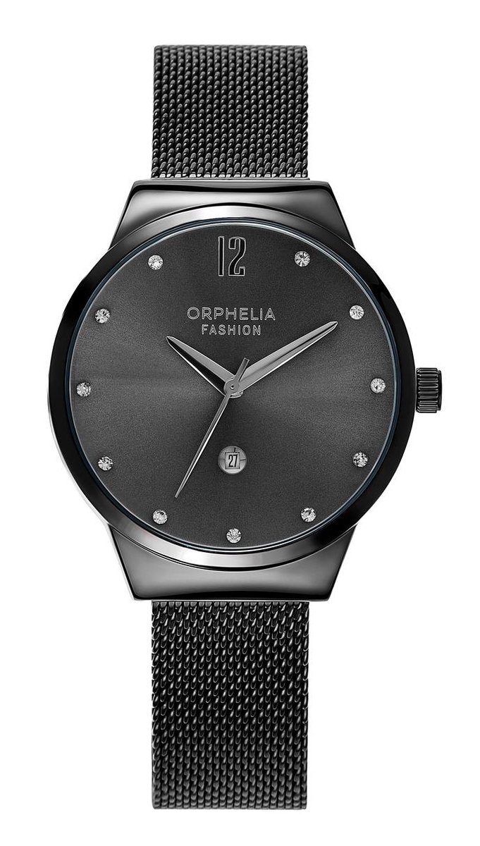 Orphelia Fashion OF714815 - Horloge - RVS - Zwart - 36 mm