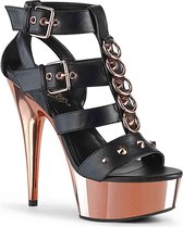 Pleaser Hoge hakken -37 Shoes- DELIGHT-658 US 7 Zwart/Roze