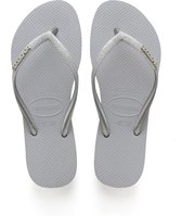 Havaianas Slim Glitter Dames Slippers - Ice Grey - Maat 37/38