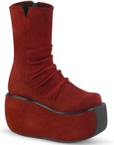 Demonia Plateau Laarzen -39 Shoes- VIOLET-100 US 9 Bordeaux rood