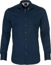 City Line By Nils Overhemd - Body Fit - Blauw - 38