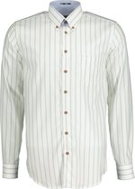 Ledub modern fit overhemd - middengroen - Strijkvrij - Boordmaat: 44