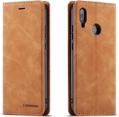 For Huawei P20 Lite Forwenw Dream Series Oil Edge Strong Magnetism Horizontal Flip Leather Case with Holder & Card Slots & Wallet & Photo Frame (Brown)
