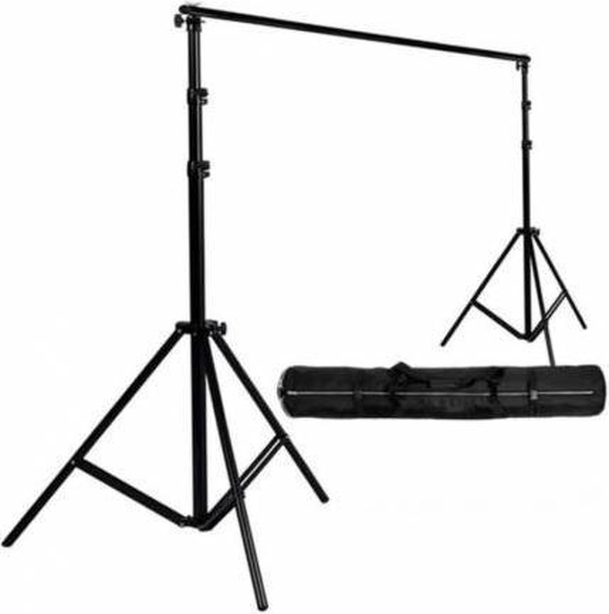 Bresser Achtergrondsysteem - BR-D60 - Systeem voor Fotoachtergrond - 140-400cm Hoog - 180-600cm Breed - Incl. Tas en 2 Spigotadapters