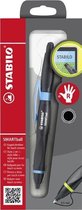 STABILO SMARTball 2.0 - Ergonomische Balpen Met Touchscreen Functie - Rechtshandig - Zwart/Cyaan Blauw