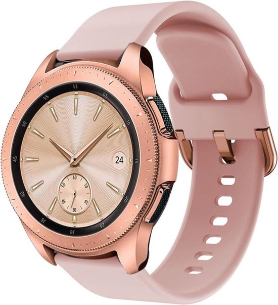 Universeel 20MM Horloge Bandje / Smartwatch Bandje Siliconen met Gespsluiting Roze