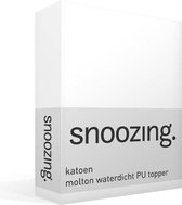 Snoozing Molton - Waterdicht - Topper - Hoeslaken - Eenpersoons - 100x210/220 cm - Wit