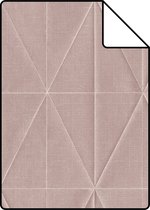 Proefstaal ESTAhome eco texture vlies behangpapier origami motief zalmroze - 148709 - 26,5 x 21 cm