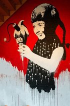 BANKSY Girl With Dynamite Icecream Canvas Print