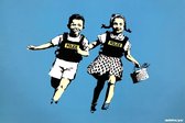 BANKSY Jack and Jill (Police Kids) Canvas Print