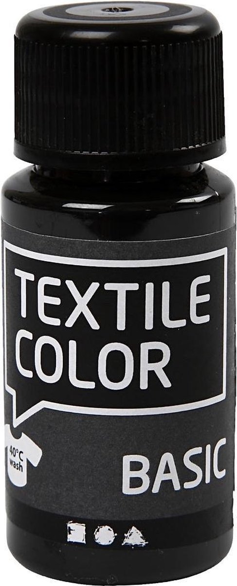 Textielverf Basic 50 ml Zwart
