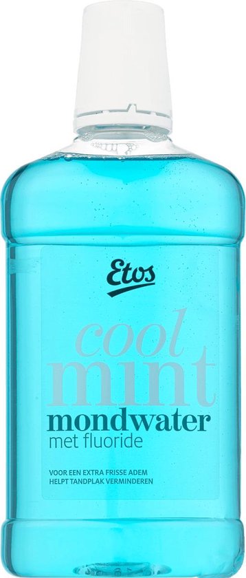 Etos Cool Mint Mondwater - met fluoride - 6 x 500 ml | bol.com