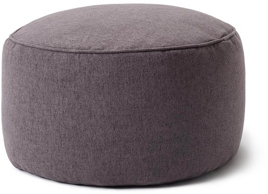 Lumaland Comfort Line Indoor Poef Beanbag Hocker Stool - 45cm x 25cm - Donkergrijs