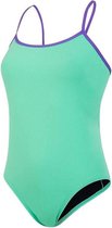 Speedo Badpak Solid Dames Polyester Groen/paars Mt S