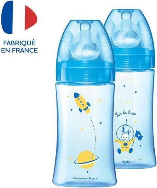 Lot De 2 Biberons Anti-coliques MAM – 160 Ml + 260 Ml, Tétines Silicone, Attache-tétine