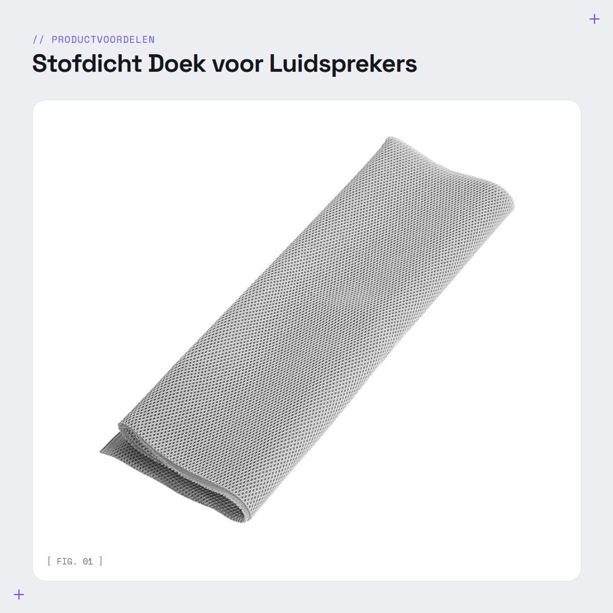 Dailygoods - Stofdicht Doek voor Luidsprekers - Bescherming voor Audio Apparatuur - Grijs - Mesh Grill Doek - Geschikt voor Grote Soundboxen - Perfect...