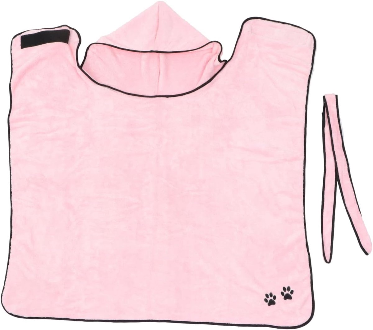 Huisdier Badjas - Honden Handdoek Hond Badjas - Huisdier Drogen - Super Absorberend Koraalvlies - XL 75cm Ruglengte - Roze