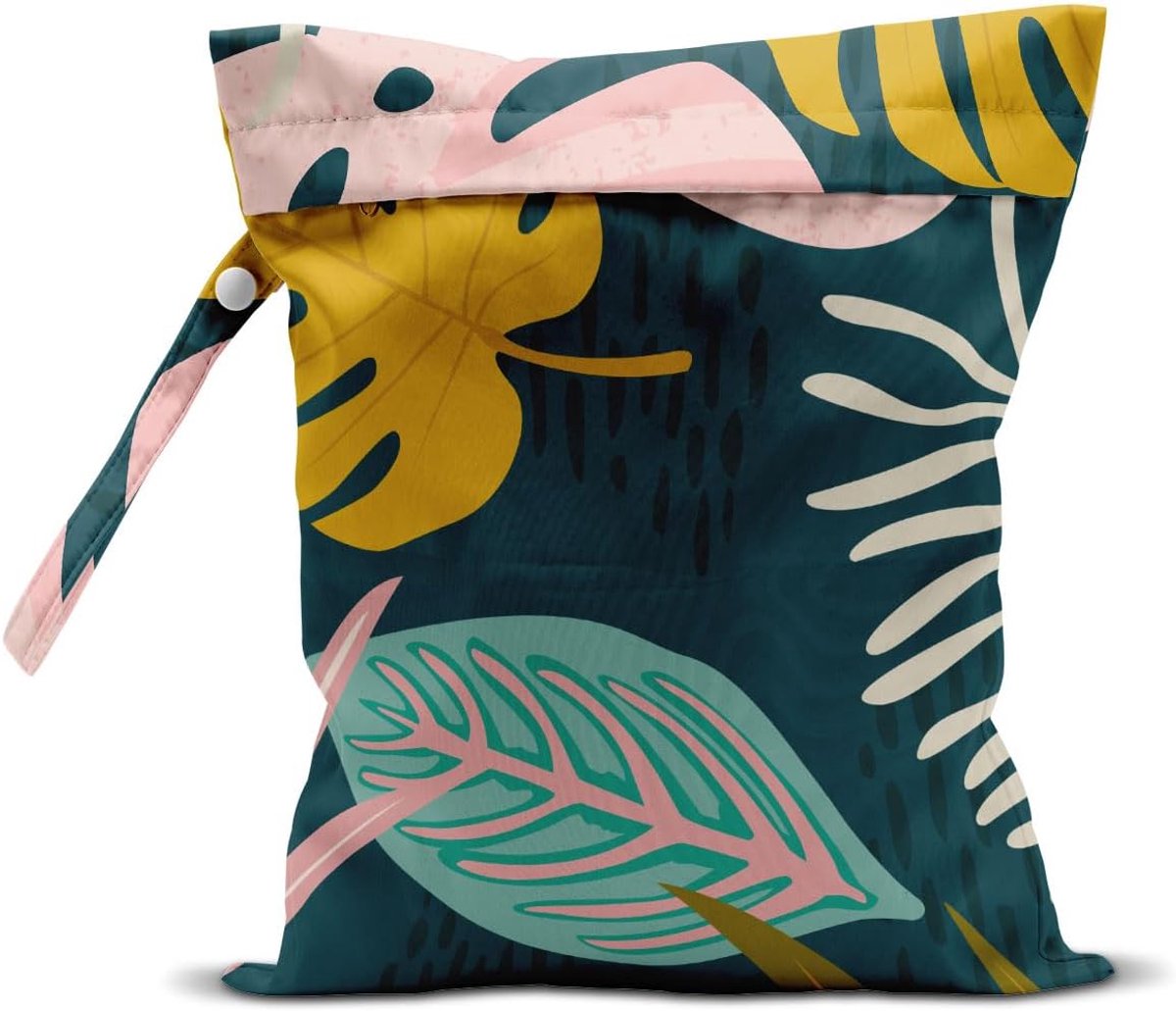 Natte Dry Bag - Opbergtas - Reizen en Strand - Waterdicht en Herbruikbaar - 26x32 cm - Tropisch Palmblad