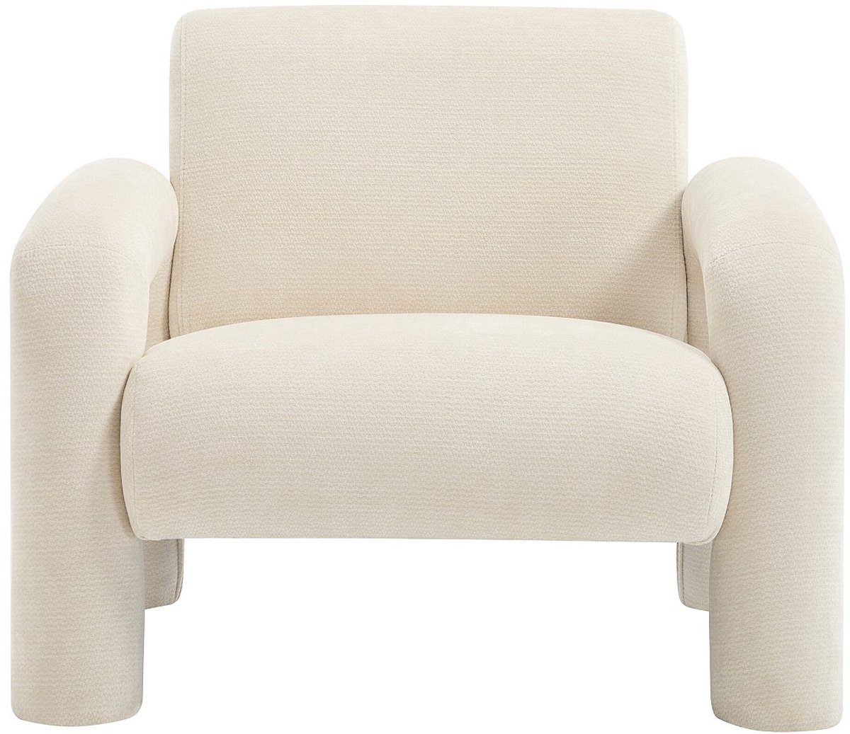 Vente-unique Fauteuil in beige getextureerde stof OLIVRA