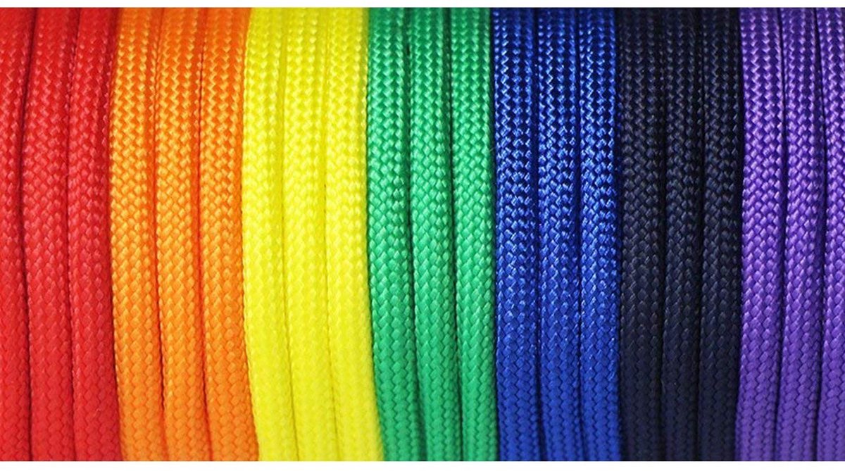 Dailygoods- Paracord Touw 4mm - 7 Strengen - 3 Meter - Multifunctioneel - Hondenhalsband/Sleutelhanger - Trekkracht 550 Pond - Survivaltouw